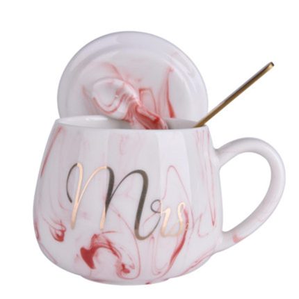 Tasse à café en céramique créative avec cuillère intégrée, idéale pour les couples, les voyages, la maison ou le bureau. Cadeau élégant pour les amateurs de thé (EE5MK).