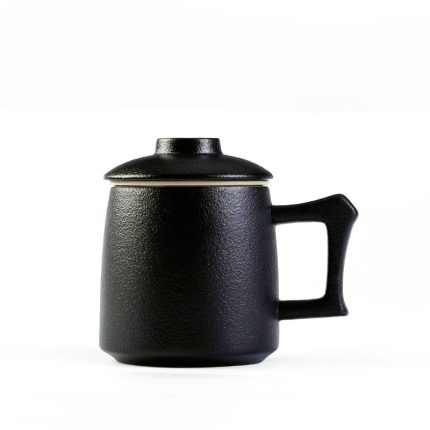 Mug de bureau avec couvercle, tasse à thé vintage, tasse à café en céramique style rétro avec anse, nouveauté moderne 2019 GG50mk