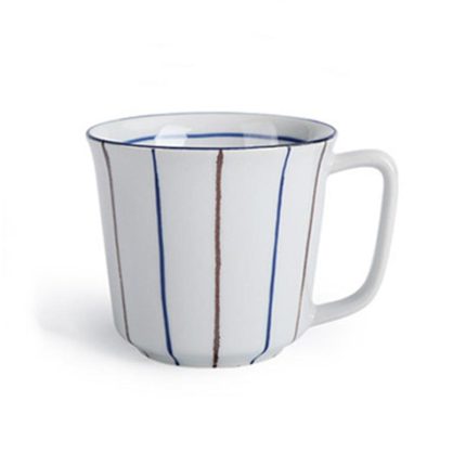 Tasse à eau en céramique avec anse, tasse à lait pour le petit-déjeuner, mug en céramique peint à la main, mug à café japonais sous émail